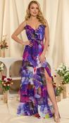2-A2419 Rowyn Purple Print Maxi Dress image