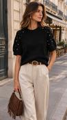 A3254 Black Pearl Knit Top image