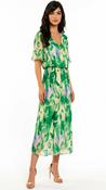 A2965 Veneda Green Print Loose Top Dress image