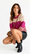 A3223 Vivien Pink Multi Knit Cardi