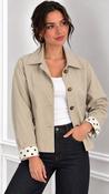 A3231 Beige Short Trench Coat image