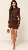 A3243 Siofra Brown Stud Mini Dress image