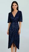 5-A2712 Maritta Navy Sequin Dress