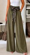 A3185 Green Wide Leg Trousers