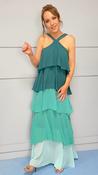 A3011 Monica Halter Flounce Dress