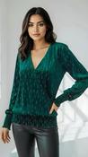 5-A2709 Amanda Green Velvet Sparkle Top