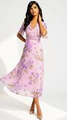A3022 Daisy Lilac Floral Midi Dress