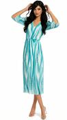 A2974 Solange Turquoise Print Loose Top Dress image
