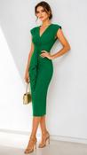 A3189 Green Nell Bodycon Rouched Dress