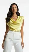 A3001 Lemon Cowl Sateen Top image