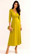 A3220 Glenis Olive Flare Dress image