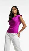 A3000 Magenta Cowl Sateen Top image
