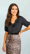 2-A2698 Floral Applique Black Top image