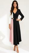 A3042 Tricolor Asymmetrical Dress image