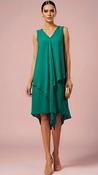 A3130 Teal Asymmetrical Shift Dress