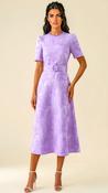 A3143 Lavender Embossed Flare Dress image