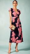 A3132 Sindy Navy/Pink Print Dress image
