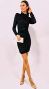 2-A1950 Frell Designer Inspired Sequin Dress Black