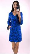 4-A2571 Celeste Royal Shift Feather Dress