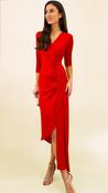 2-A2174 Monet Red Drape Dress image