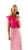 A2478 Suzy Pink Cowl Neck Top image
