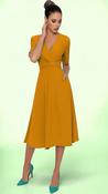 4-A2519 Leesa Mustard Flare Dress