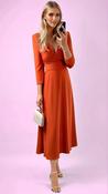 4-A2564 Glenis Rust Flare Dress image