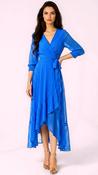 2-A2994 Ballerina Blue Dip Hem Dress image