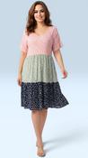 A3119 Multi Oversized Smock Dress
