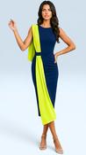 A3118 Evange Navy/Lime Pencil Dress