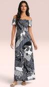 A3123 Paisley Print Maxi Dress