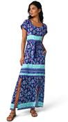 A3138 Royal Printed Day Maxi Dress image
