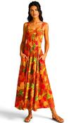 A3139 Litty Orange Print Dress image