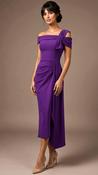 A3228 Olina Purple Bardot Dress image