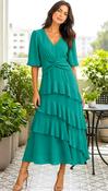 A3059 Camilla Green Layered Dress image