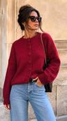 A3198 Estella Burgundy soft Knit Cardi