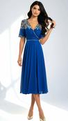 5-A2880 Malio Royal Embellished Flare Dress image