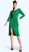 2-A1845 Nesta Green Wrap Look Dress