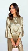 4-A2684 Gold Shimmer Poncho Shawl