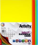 PREMIER ACTIVITY RANGE A4 160gsm CARD 250 Sheets, Assorted Rainbow Colours