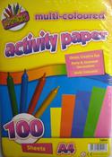 A4 Activity Sugar Paper 100 sheets, Multi-Coloured image