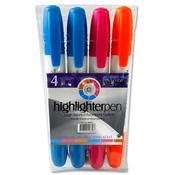 PRO:SCRIBE Pack of 4 Highlighters - Assorted Colours image