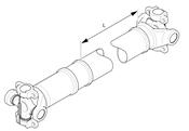 Scania P600 Propshaft Sliding 1040mm W-W (oe 1803008)