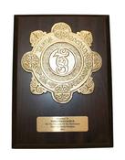 Gold Garda Crest on Wood Plaque - GA7 | Druid Craft