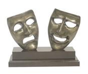 Tragedy and Comedy Drama Masks on Base | Druid Craft image