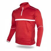 Vetus Half Zip - Red Melange / White
