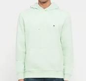 TOMMY HILFIGER-ESSENTIAL TERRY HOODIE-OPAL GREEN