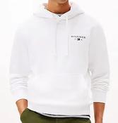 TOMMY HILFIGER-BRAND LOVE SMALL HOODIE-WHITE