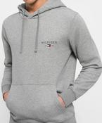 TOMMY HILFIGER- BRAND LOVE SMALL HOODIE-MEDIUM GREY HEATHER