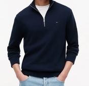 TOMMY HILFIGER-ESSENTIAL LIGHT SWEATER 1/4 ZIP-DARK NIGHT NAVY image